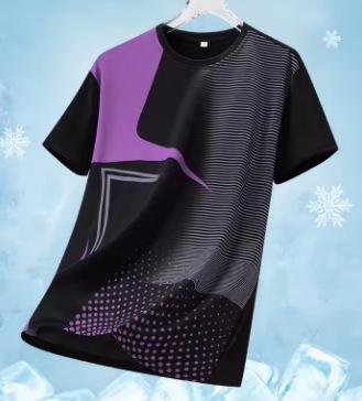 2026 Summer New Short-sleeved T-shirt Outdoor Breathable Printing Crew Neck Sports Running Shirt Unisex Top