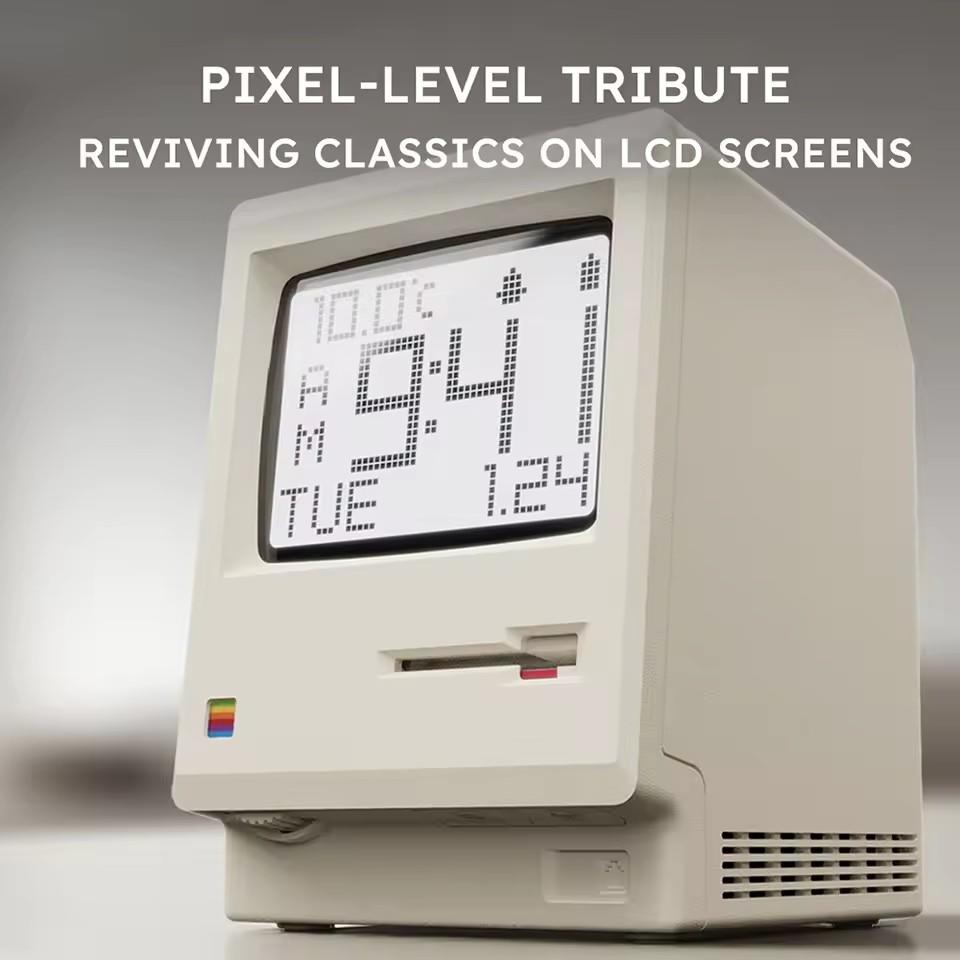 Retro Maclock Macintosh Alarm Clock A Classic Desktop Ornament with A Digital Clock Design
