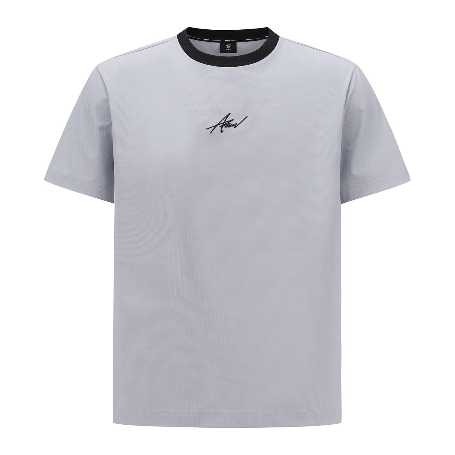 Anew Golf Men Ribbed Crew Neck Short T-Shirt_Lg 3Xl
