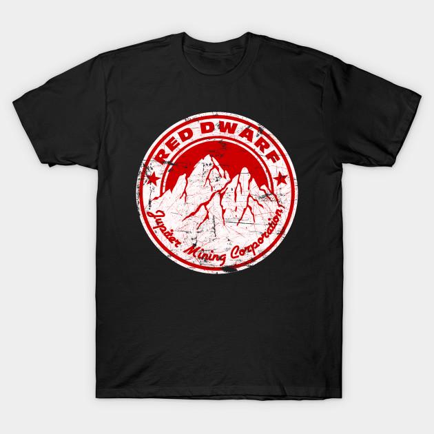 Men Black Print T-shirt Red Dwarf No-Cut Transfer Paper Print Cotton Tshirt 3XL