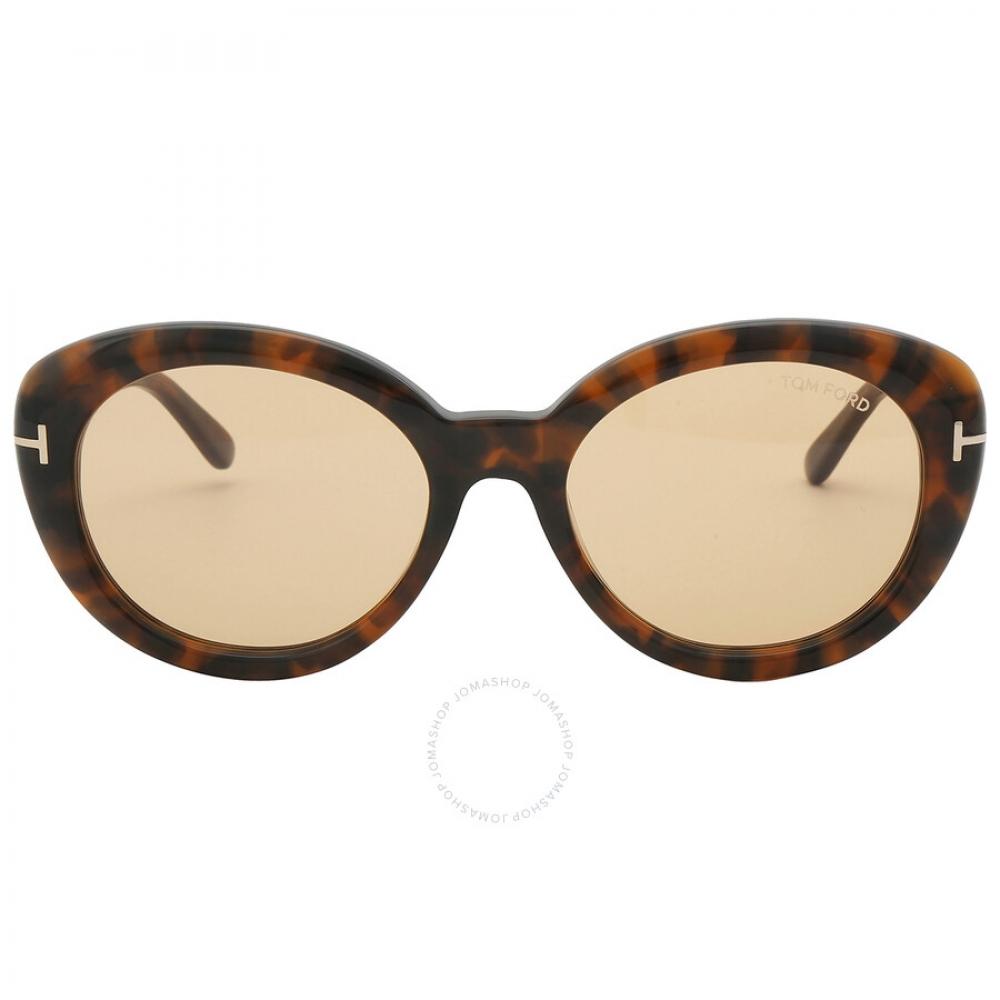 

Tom Ford Lily Brown Oval Ladies Sunglasses FT1009 52E 55