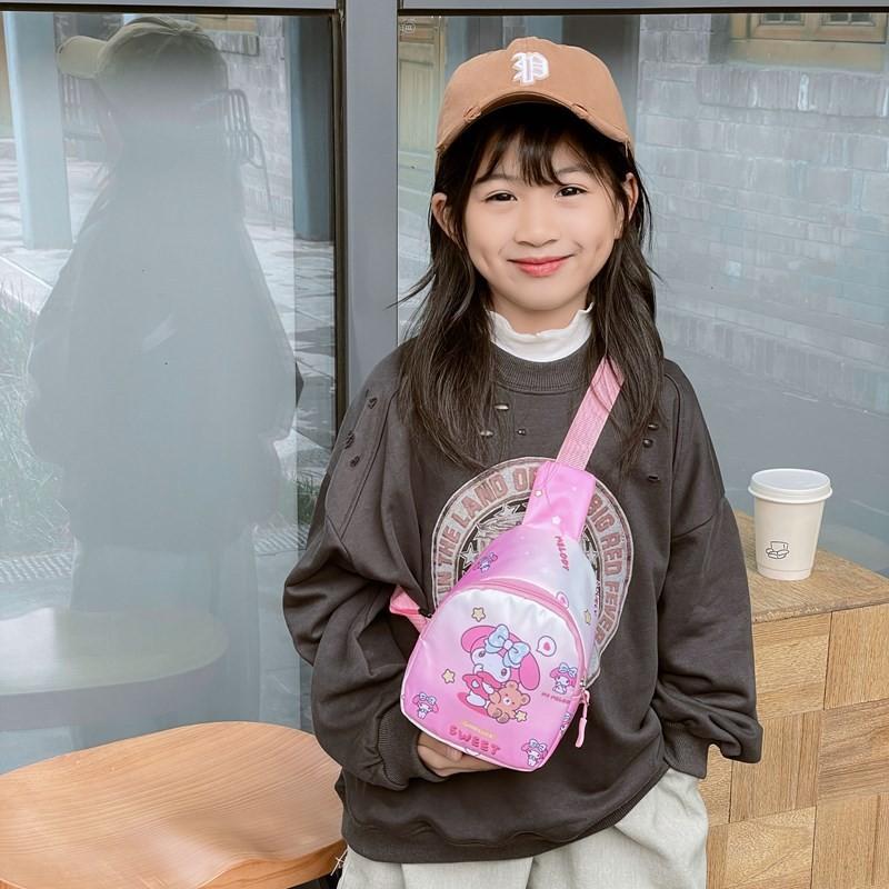 Hello Kitty Kids Cartoon Canvas Crossbody Bag With Light Weight For Preschool Kids