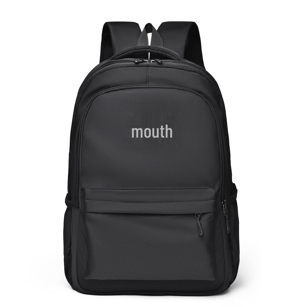 

Однотонный корейский рюкзак унисекс в стиле харадзюку: Сумка большой вместимости для ноутбука и путешествий для студентов чёрный