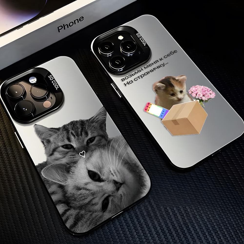 Cute Funny Cat Meme Phone Case for Xiaomi Redmi Note 7 8 9 9S 10 11 12 13 14 15 Pro Plus 4G 5G Anti Fall Matte Back Cover