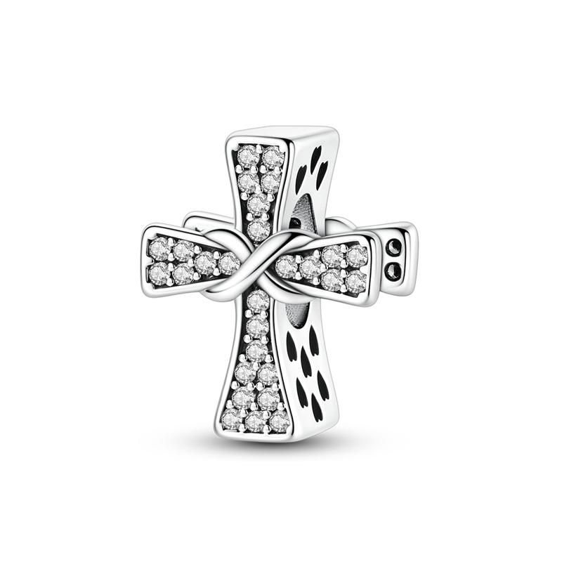 925 Silver Cute Rabbit Bear Dog Charms Bead Sparkling CZ Zircon Dangle Fit Bracelet DIY Birthday Jewelry Gift