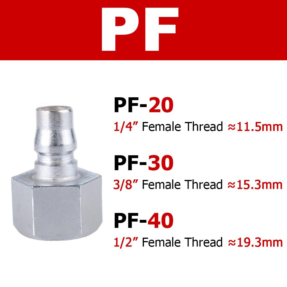 Pneumatic Fitting C Type Hose Quick Connector High Pressure Coupler Plug Socket PP SP PF SF PH SH PM 10 20 30 40 Air Compressor