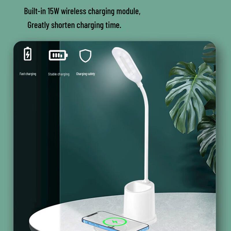 WOPOW Wireless Charging Eye-Care LED Desk Lamp