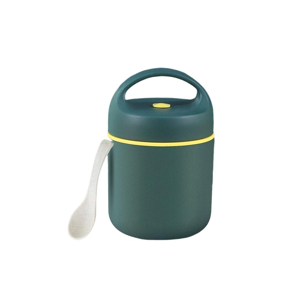 

PP Lunch Box Solid Color Portable Washable Nonslip Lifting Handle Replacement Leakproof Shockproof Thermos Container