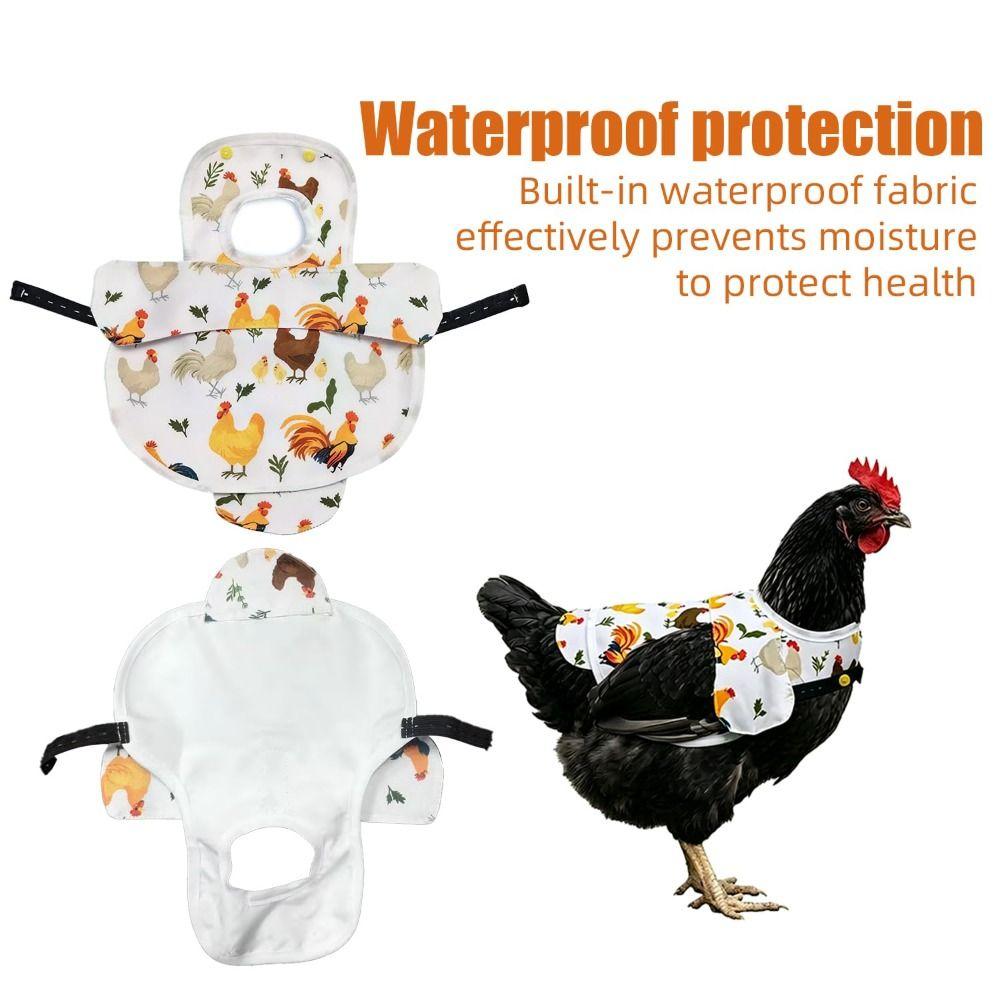Waterproof Anti-Pecking Chicken Saddle Breathable Duck Back Protector Poultry Protective Clothing