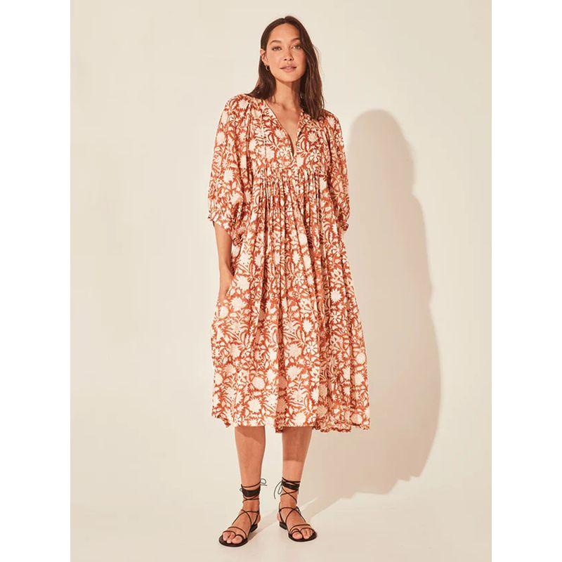 Floral Fashion Printed Dress for Women Floral Fashion Print Dress Women
