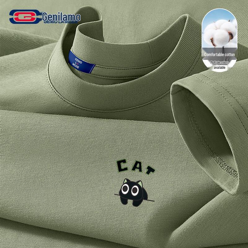 

GENIOLAMODE Men s Loose Fit Long Sleeve T-Shirt L