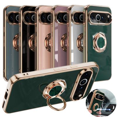 Weiche stoßfeste Beschichtung Ringhalter Handyhülle Für Google Pixel 10 9 Pro XL 9A 8A 8 Pro 7 7A Hülle Ständer Schale Capa Funda Coque