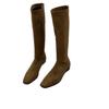 Coarse heel suede elastic boots but knee boots women's shoes autumn and winter new rear zipper tall thin boots