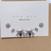 Set da 6 orecchini a lobo con personalità, Orecchini a lobo Ragno Fiore Diamante Scintillante Stile Dolce e Cool, Temperamento Piccolo ed Esquisito