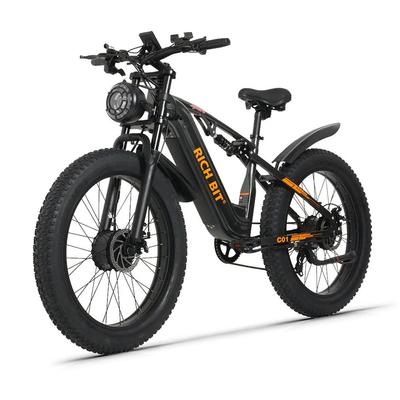 RICH BIT C01 750W*2 Dubbele Motor All-Terrain Elektrische Fiets 48V20Ah Accu 26*4.0 Inch Dikke Banden Volwassenen E-Mountainbike voor Buitengebruik
