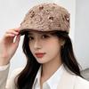 South Korea's new tweed Bere octagonal hat autumn and winter fashion small fragrant style sequined newsboy hat star forward hat