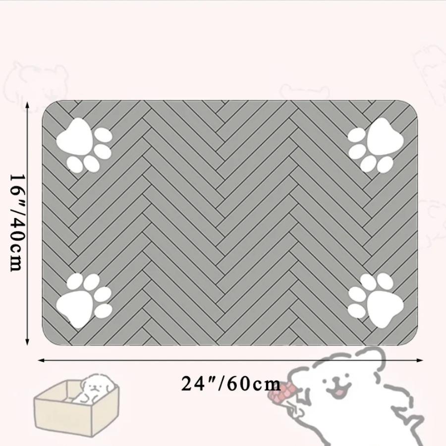 Pet Feeding Pet Placemat for Food and Water Bowl with Waterproof Rubber Backing Quick Dry Water Mat for Dog Cat