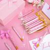 50Pcs Pink Bow Short Pencil with Eraser Trendy Bowknot Writing Pencil Wood Mini Pencils for School Classroom Office Stationery Supplies, 4 Inch