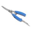 Fishing Pliers Multifunctional Stainless Steel Fishing Scissors with 2 Blades Braid Line Cutters Hook RemoverBlue