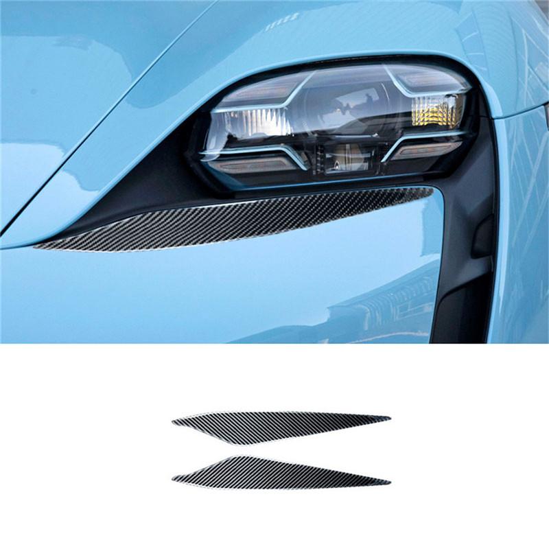 Black Car Interior Decoration Protection Carbon Fiber Sticker For Porsche Taycan 2019-2025 Auto Styling Accessories