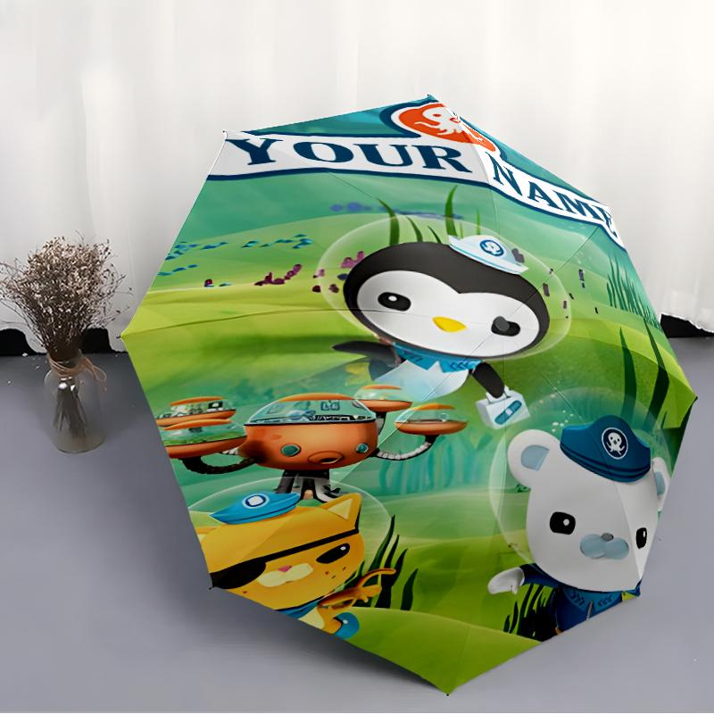 Personalized Name O-OCTONAUTS Print Umbrella - Automatic Open/Close, Eight-Rib Durable Frame, Automatic Folding Umbrella