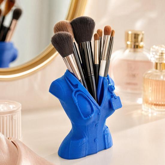 Nurse Uniform Pen Holder 3D Printed Medical Theme Desk Organizer for Pens Makeup