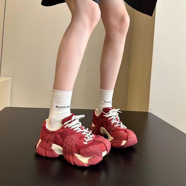 European Station Personality Octopus Daddy Shoes Women's Autumn 2025 New Versatile Mesh Platform Casual Sneakers Women