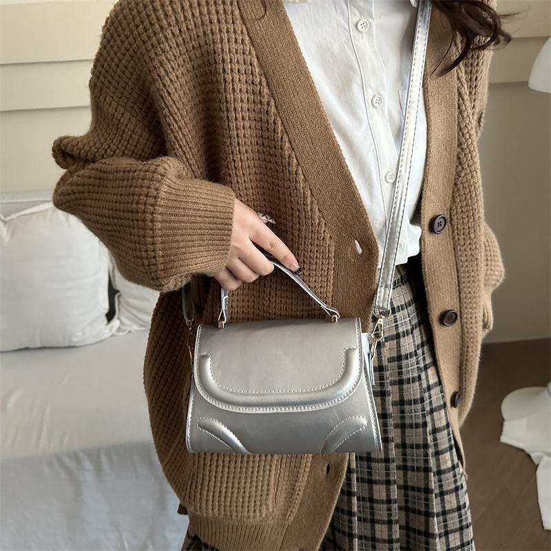 Yogodlns Crossbody Bag PU Leather Solid Color Shoulder Bag for Women Handbag Trendy Satchel Purse for Work Travel