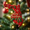 State Pride Christmas Ornaments Acrylic State Shaped Xmas Tree Hanging Decoration