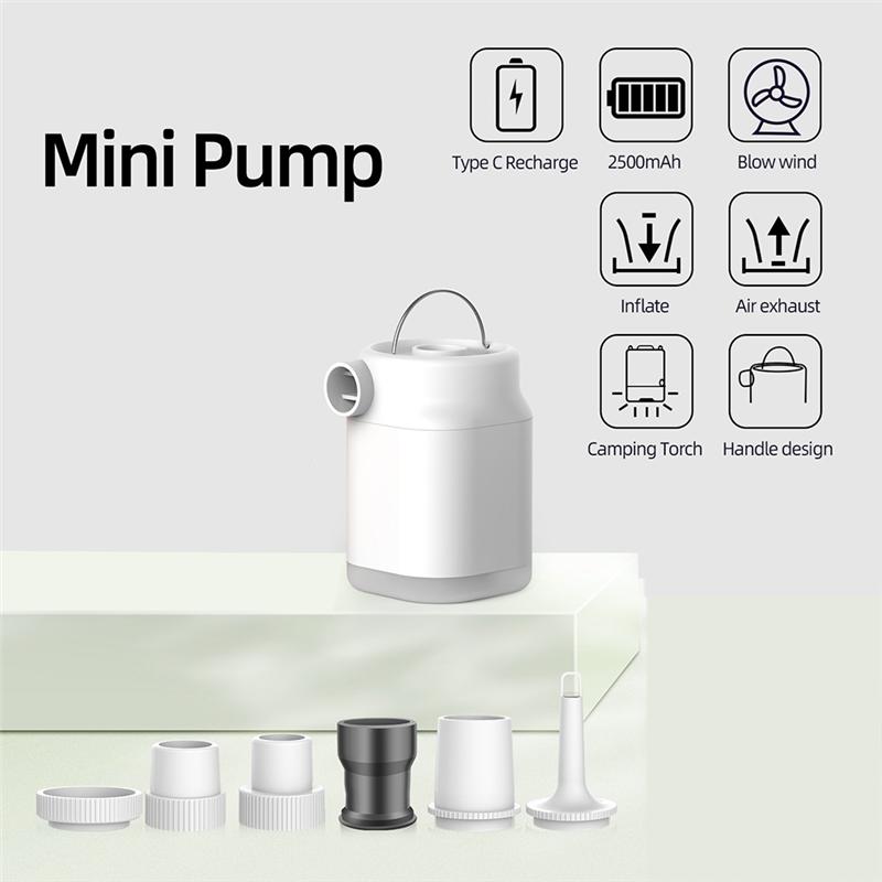 NEW-Portable Compressors MINI Wireless Tyre Inflator Air Compressor For Car Bike Ball With Power Bank LED Light