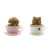 Cute Simulation Teacup Cat and Dog Mini Animal Miniature Landscape Decoration Garden Bonsai Decoration Gift Toy Cake decoration Figure