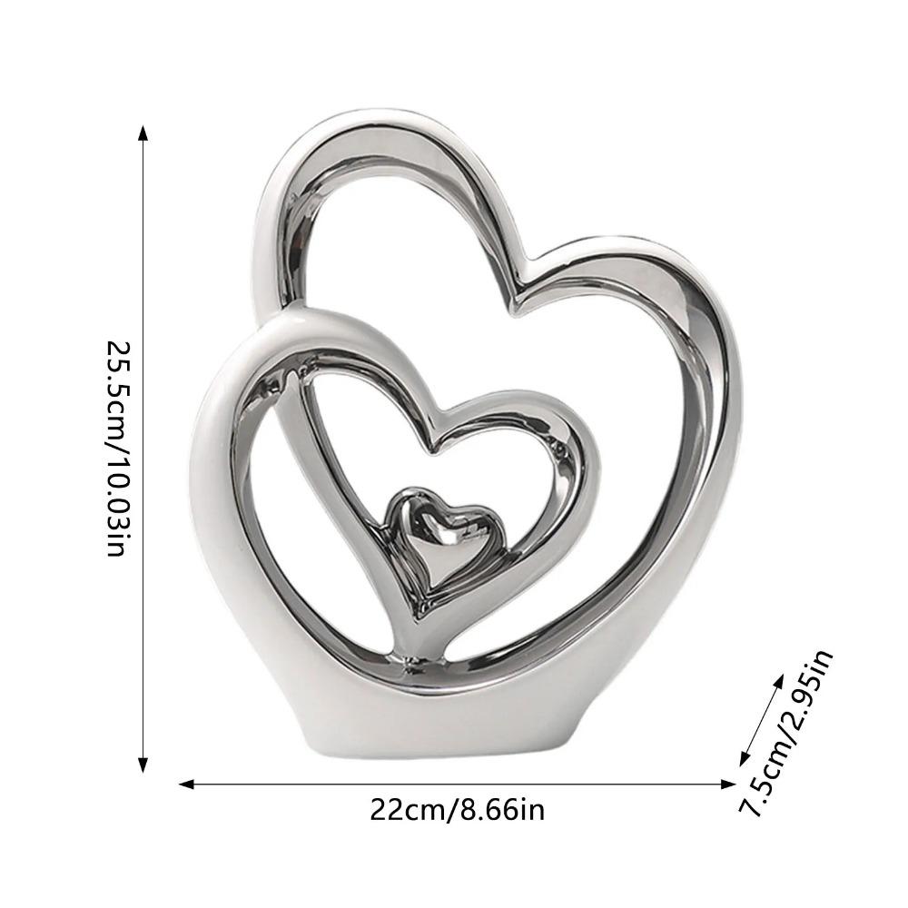 

Керамическая статуэтка в форме сердца, украшение для гостиной, входной винный шкаф, настольный декор для стеклянного витринного шкафа, подарки на день рождения ко Дню святого Валентина