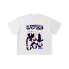 260 GSM Double Yarn 32 Count 100% Cotton Jujutsu Kaisen V6 Gojo Print Unisex Heavy Cotton T Shirt