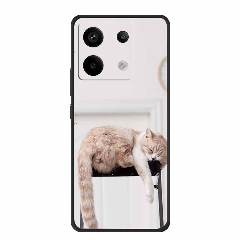 For Redmi Note 13 pro Case Pink Phone Case Fashion Silicone TPU Soft Back Cover Redmi Note 13 Pro Flower Capa 6.67" Cats Coque
