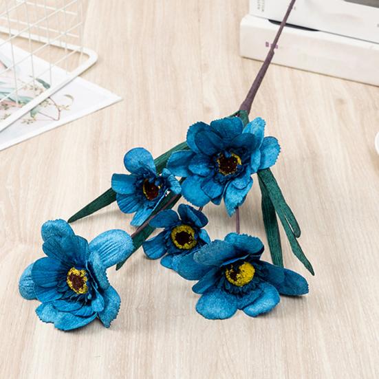 

Artificial Flower Eco-friendly Bent Freely Faux Silk Flower Anti-fade Artificial Coreopsis Flower for Home