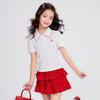 Yuan Yuan Princess Girls' Summer Embroidered Polo T-Shirt