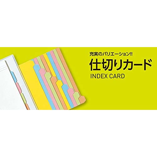 KOKUYO Color Divider Card for Files, 6 Headings, 2 Holes, A4 Horizontal, 10 Sets Shiki-115
