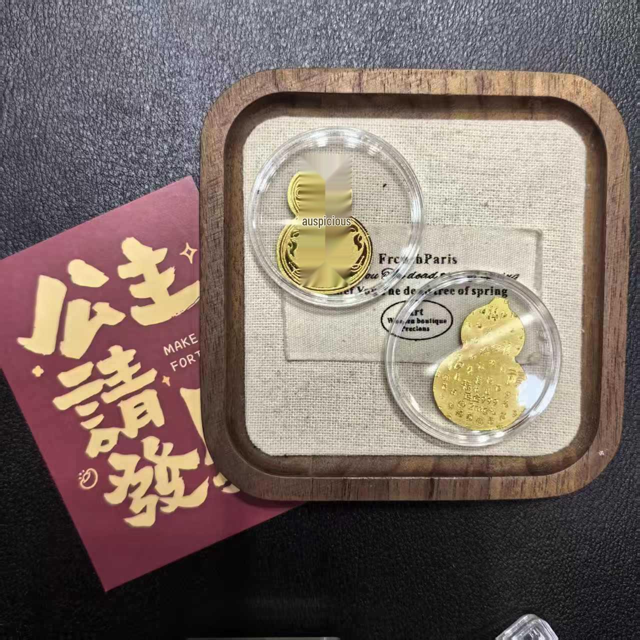 Custom Pure Gold 999 Foil Mobile Sticker - 2mg Get Rich Souvenir Gift