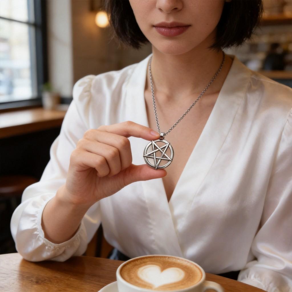 Fashion Star Pendant Necklace With Alloy Material And Cross Chain For Women And Men