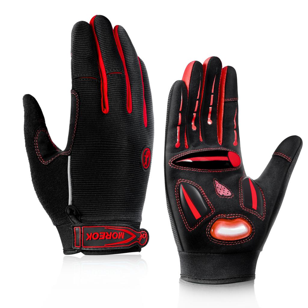 Rękawiczki rowerowe MOREOK Gel Shockproof MTB Road Bike Rękawiczki oddychające Wytrzymałe rękawiczki rowerowe Antypoślizgowe rękawiczki rowerowe dla mężczyzn i kobiet