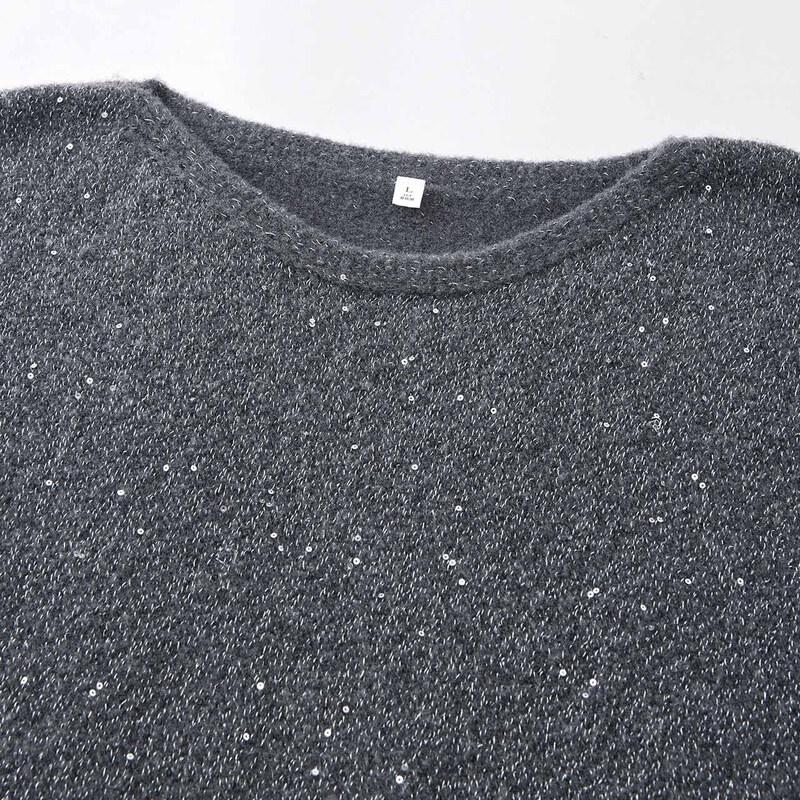 IEF Women's Plus Size Autumn Knitted Batwing Top