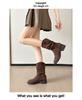 Women's Retro Hidden Heel Suede Mid-Calf Western Boots with Chunky Heel - 2025 Spring & Autumn Collection