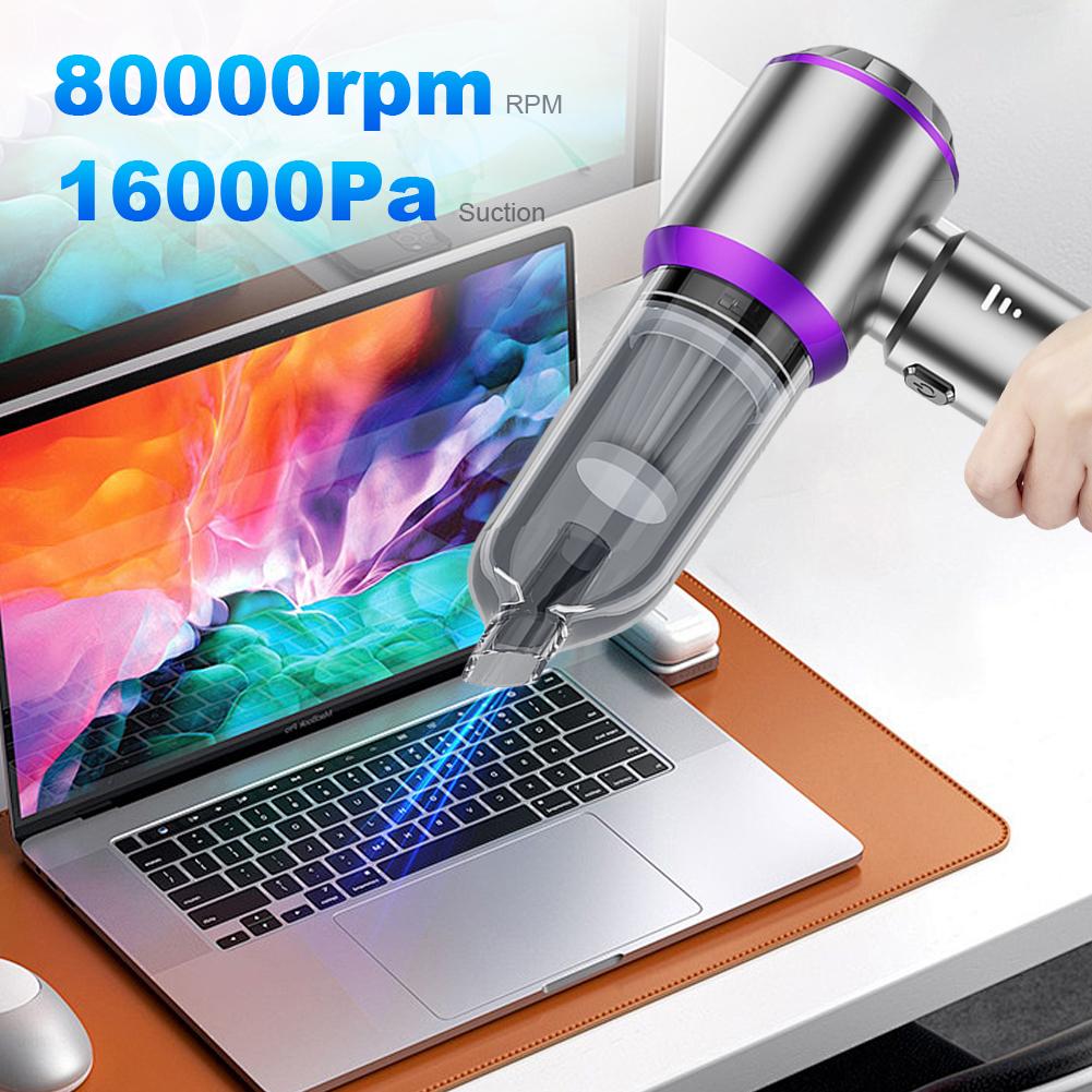 Mini Vacuum Cleaner USB Rechargeable Cordless Handheld Vacuum Cleaner 16000Pa Portable Dust Collector 2000mAh for Household Auto