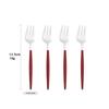 4PCS Stainless Steel Cutlery Rainbow Cake Fruit Fork Dinner Salad Fork Tableware Gold Dessert Fork For Hotel Party Kitchen Tool