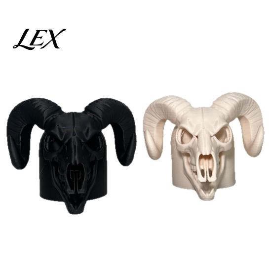 Sheep Skull Hitch Cover Cap for The Trailer Coupling, 3D Printed Ram Cover, Black/White Bone Design Truck, Recreational Vehicle Accessories Heavy-duty