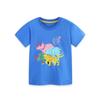 2026 Boys' Cartoon Animal Print T-Shirt, European & American Style, Short-Sleeve, Round Neck