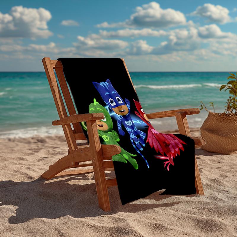 PJ Masks Fashion Beach Towel: Ideal for Summer Adventures Soft, Absorbent and Quick Drying Suitable for Swimming and Bathing