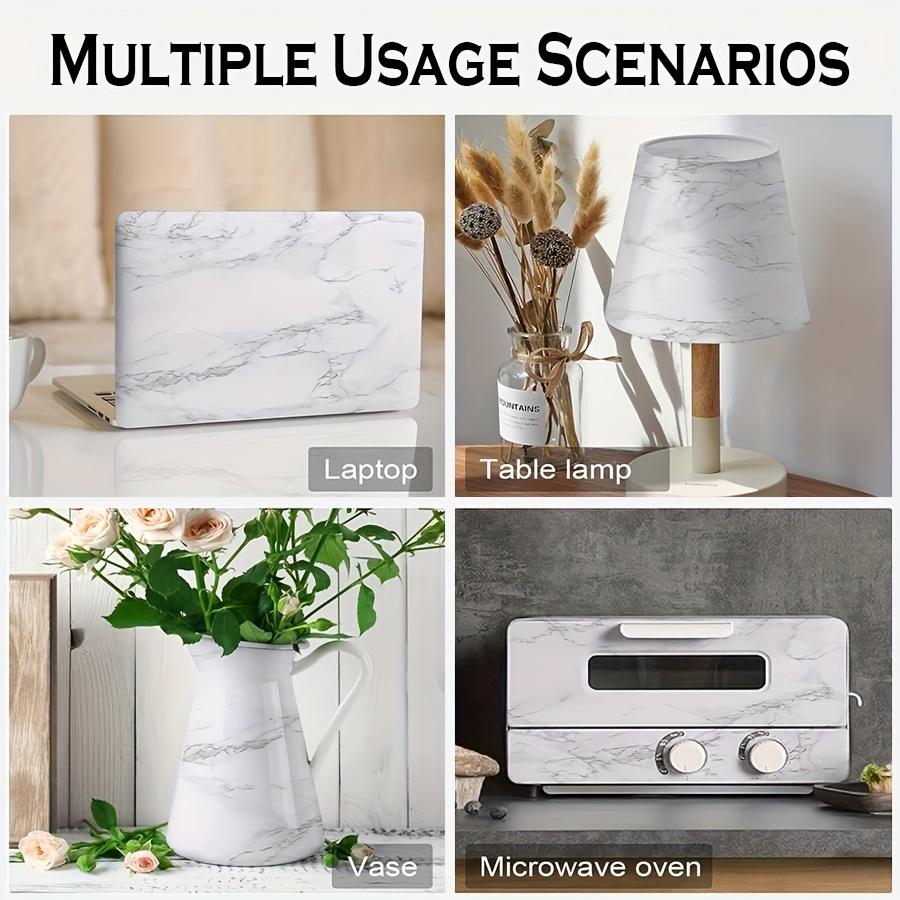 Self Adhesive Oil-proof Water-proof Heat-resistant - 1 Roll 0.12mm Thick - Marble Pattern PVC Wallpaper - Easy To Install Kitchen Wall Stickers