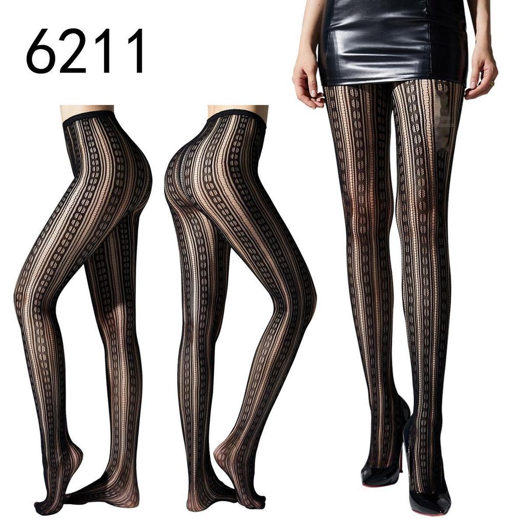 "Gothic Spider Web Jacquard Stockings - Halloween Style"