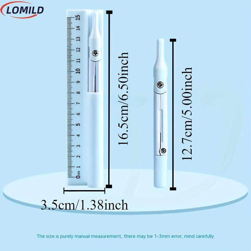 2pcs 3-in-1 Multifunctional Compass Ruler, with Pencil Lead, Math Geometry Tools Circle Student Stationery Supplies, Multifunctional Compass